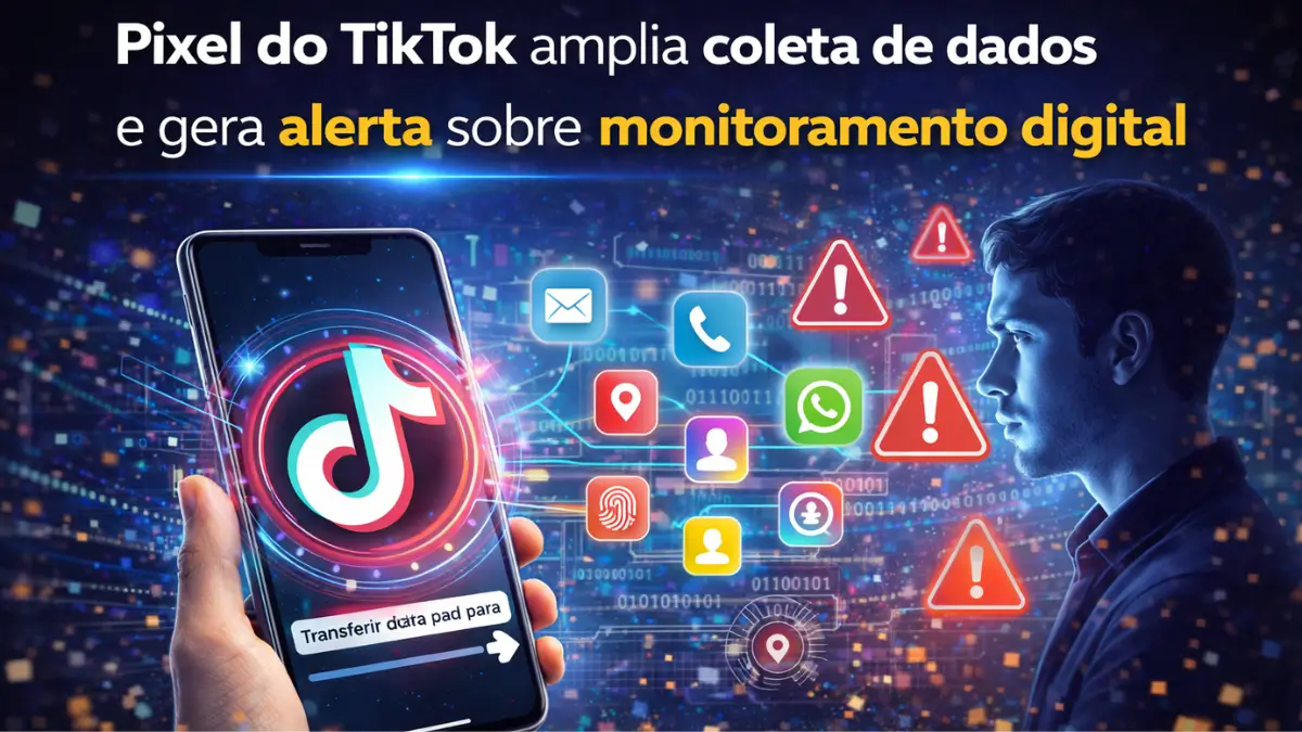Pixel do TikTok amplia coleta de dados e gera alerta sobre monitoramento digital