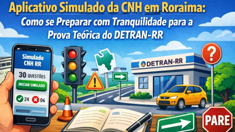 Aplicativo Simulado da CNH em Roraima: Como se Preparar com Tranquilidade para a Prova Teórica do DETRAN-RR